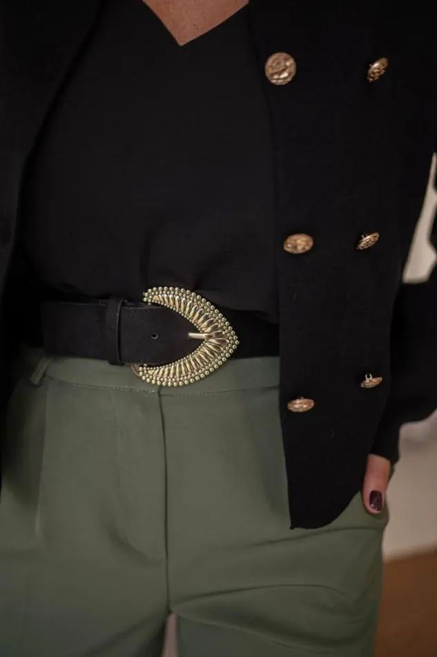 Easy Clothes Black Safa Belt Black Jewelry and Accessories Belts