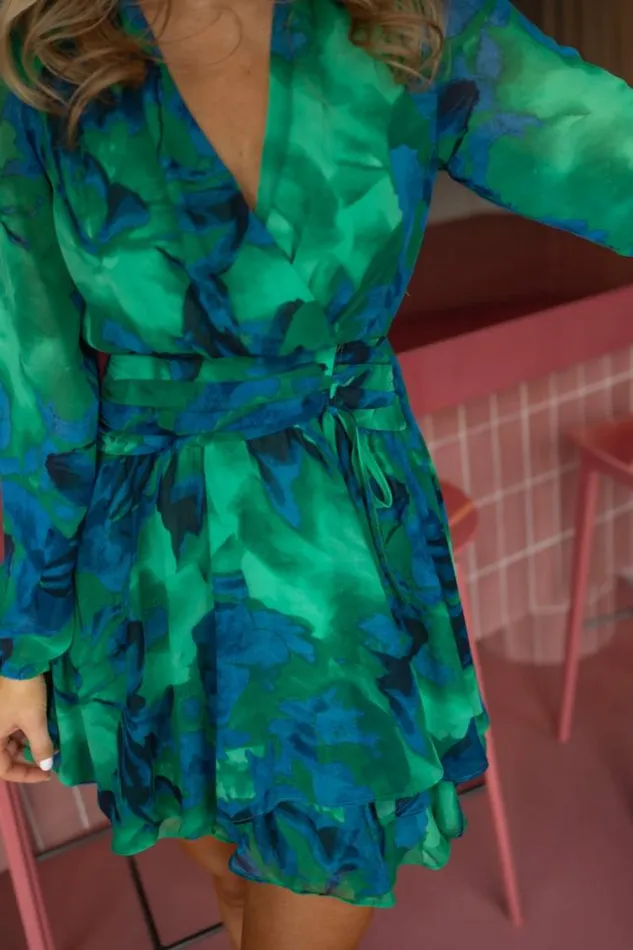 Easy Clothes Blue And Green Steph Dress Women039s Clothing Dresses