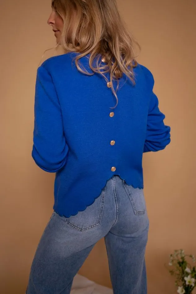 Easy Clothes Blue Bess Sweater Blue Women039s Clothing Sweaters