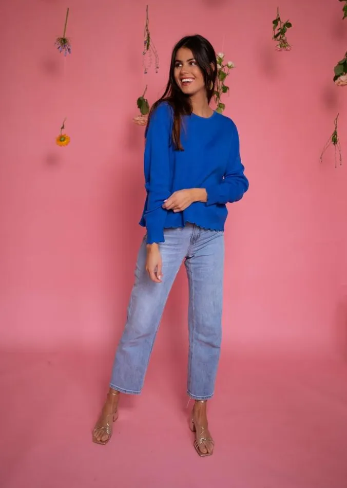 Easy Clothes Blue Bess Sweater Blue Women039s Clothing Sweaters