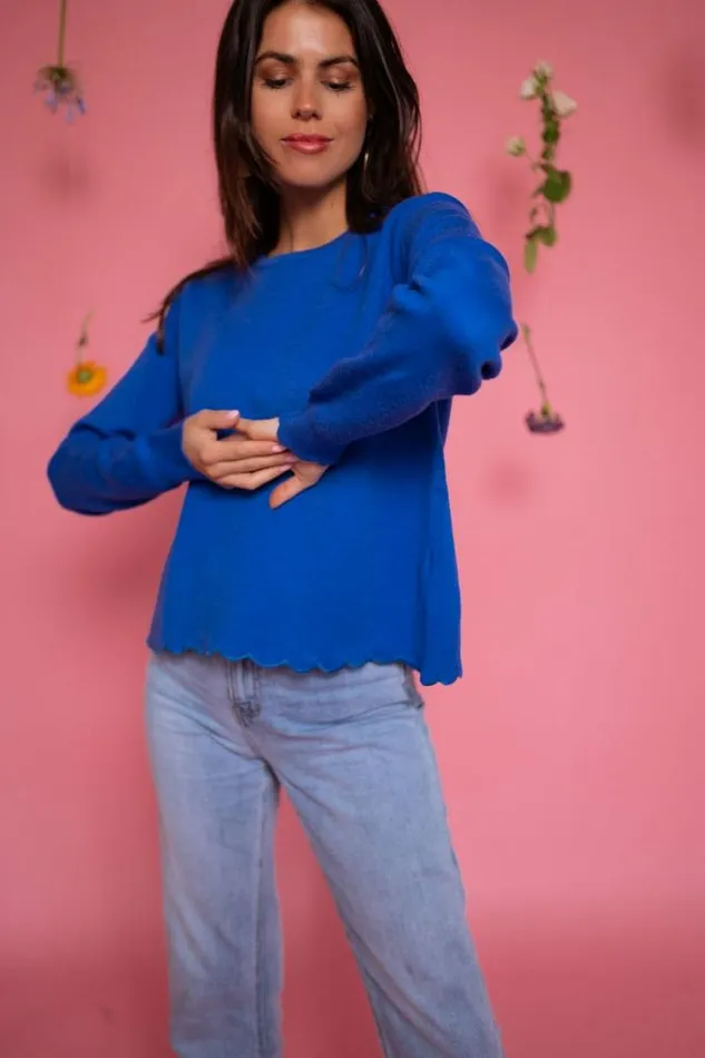Easy Clothes Blue Bess Sweater Blue Women039s Clothing Sweaters