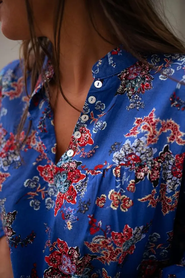 Easy Clothes Blue Divna Blouse Women039s Clothing Blouses Easy Clothes Blue Divna Blouse Women039s Clothing Blouses