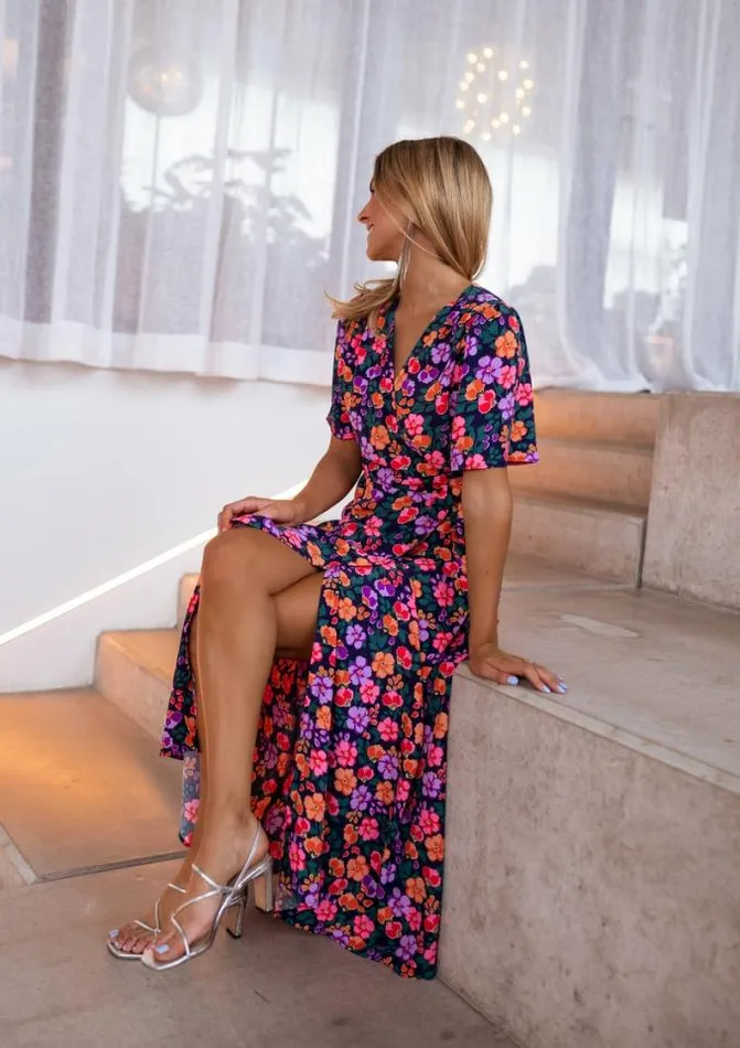 Easy Clothes Blue Floral Lylia Dress Women039s Clothing Dresses