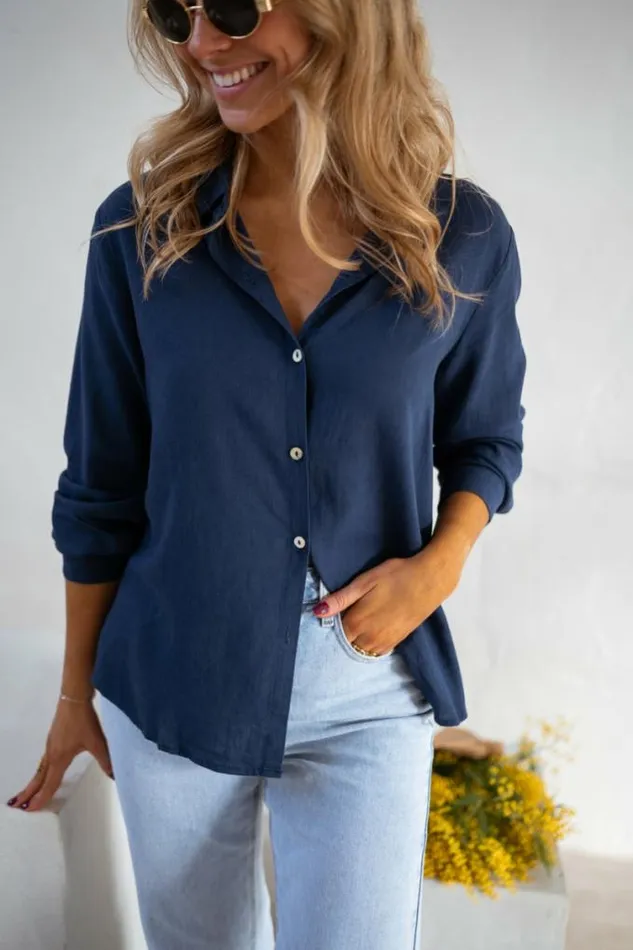 Easy Clothes Blue Sinou Shirt Women039s Clothing Shirts