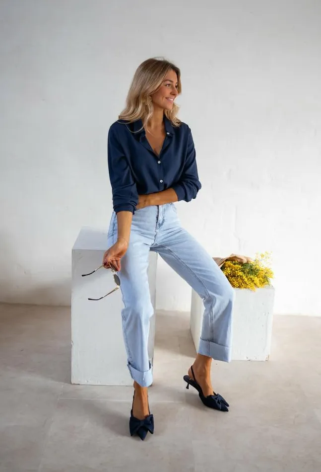 Easy Clothes Blue Sinou Shirt Women039s Clothing Shirts Easy Clothes Blue Sinou Shirt Women039s Clothing Shirts