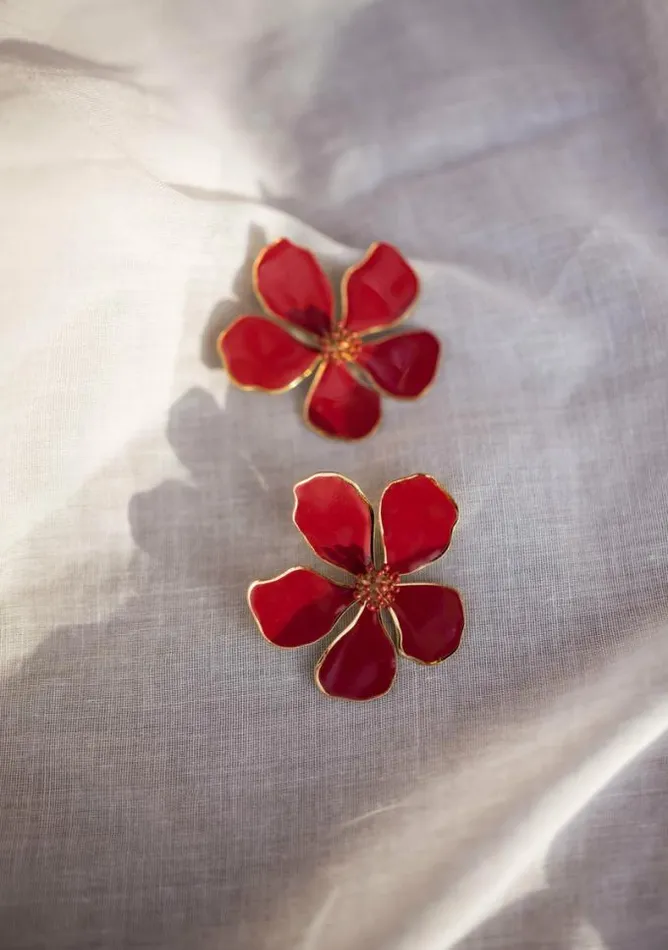 Easy Clothes Burgundy Tyana Earrings Jewelry and Accessories Earrings Easy Clothes Burgundy Tyana Earrings Jewelry and Accessories Earrings