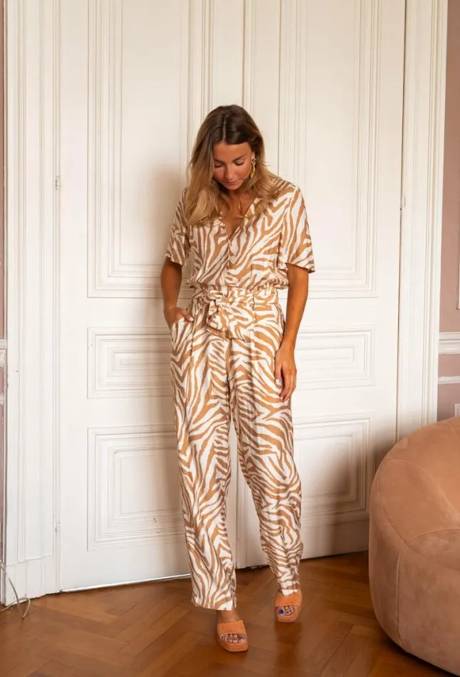 Easy Clothes Camel And Ecru Zeba Print Diaz Jumpsuit Women039s Clothing Jumpsuits and Rompers Easy Clothes Camel And Ecru Zeba Print Diaz Jumpsuit Women039s Clothing Jumpsuits and Rompers