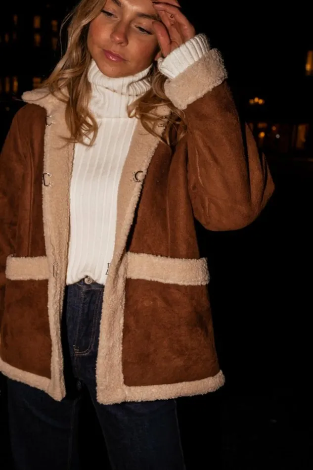 Easy Clothes Camel FauxSheep Fur Gilles Coat Women039s Clothing Coats
