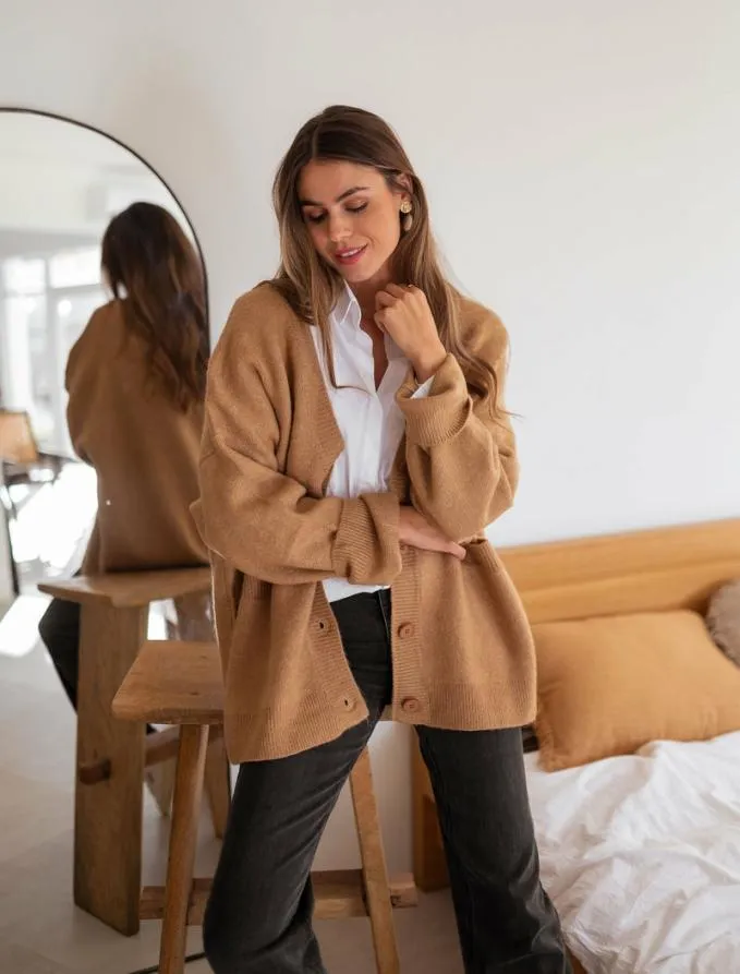 Easy Clothes Camel Villers Cardigan Women039s Clothing Sweaters