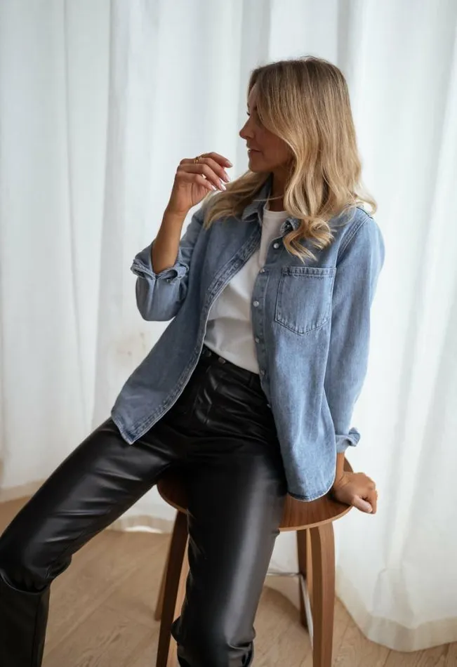 Easy Clothes Celia Denim Shirt Women039s Clothing Shirts