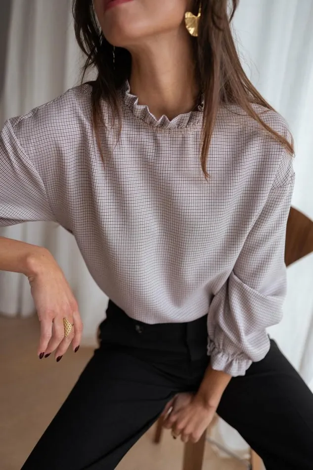 Easy Clothes Checkered Maryse Blouse Women039s Clothing Blouses
