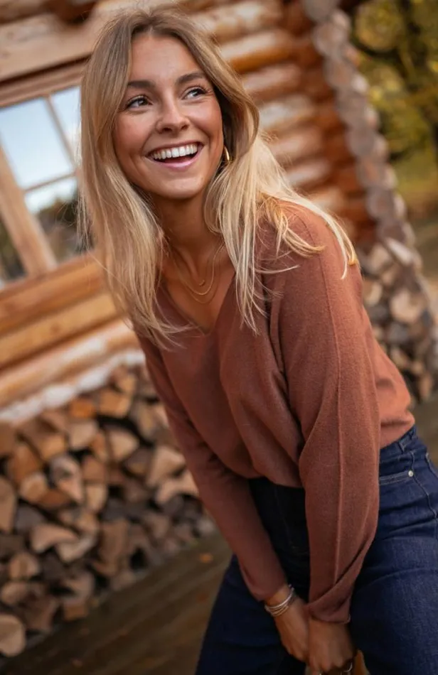 Easy Clothes Chocolate Bouma Thin Sweater Chocolate Women039s Clothing Sweaters