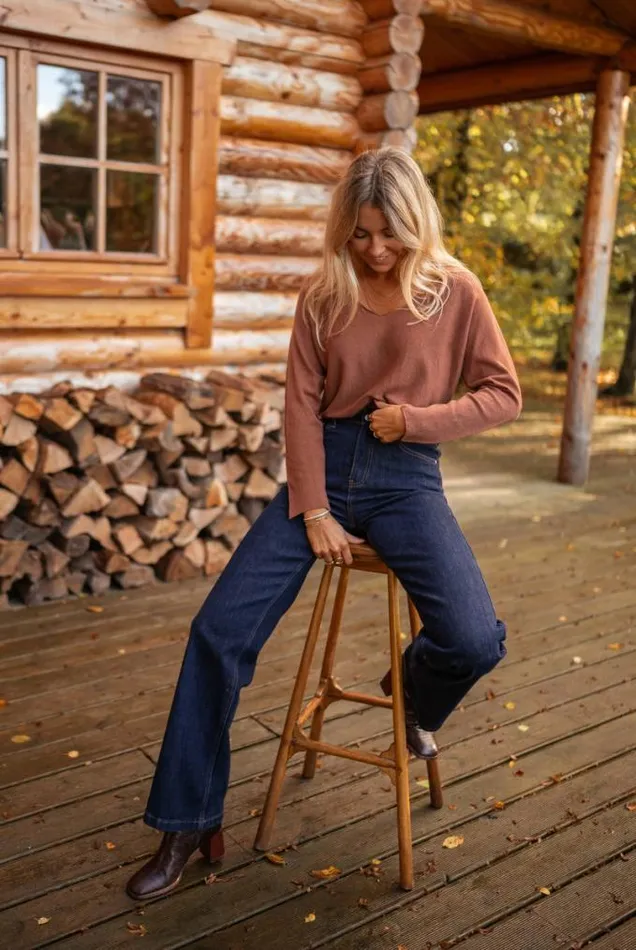 Easy Clothes Chocolate Bouma Thin Sweater Chocolate Women039s Clothing Sweaters