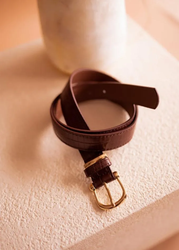 Easy Clothes Chocolate Dota Belt Chocolate Jewelry and Accessories Belts Easy Clothes Chocolate Dota Belt Chocolate Jewelry and Accessories Belts