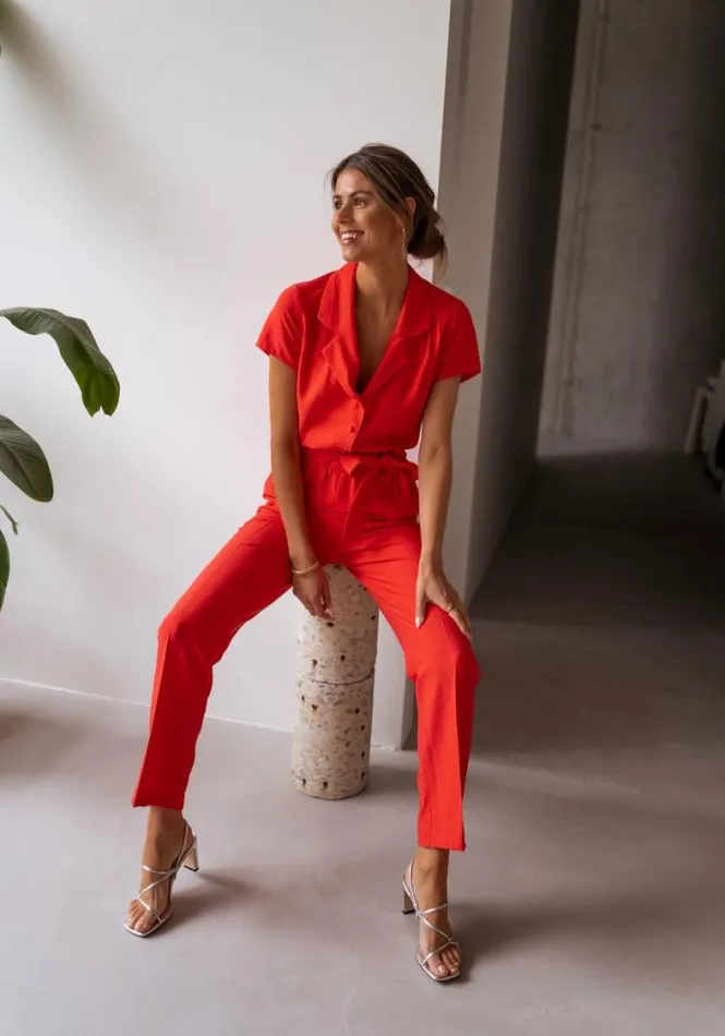 Easy Clothes Coral Rico Jumpsuit Coral Women039s Clothing Jumpsuits and Rompers