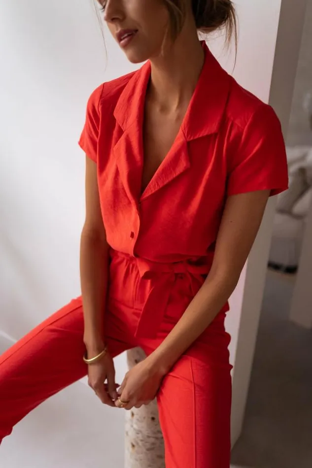 Easy Clothes Coral Rico Jumpsuit Coral Women039s Clothing Jumpsuits and Rompers