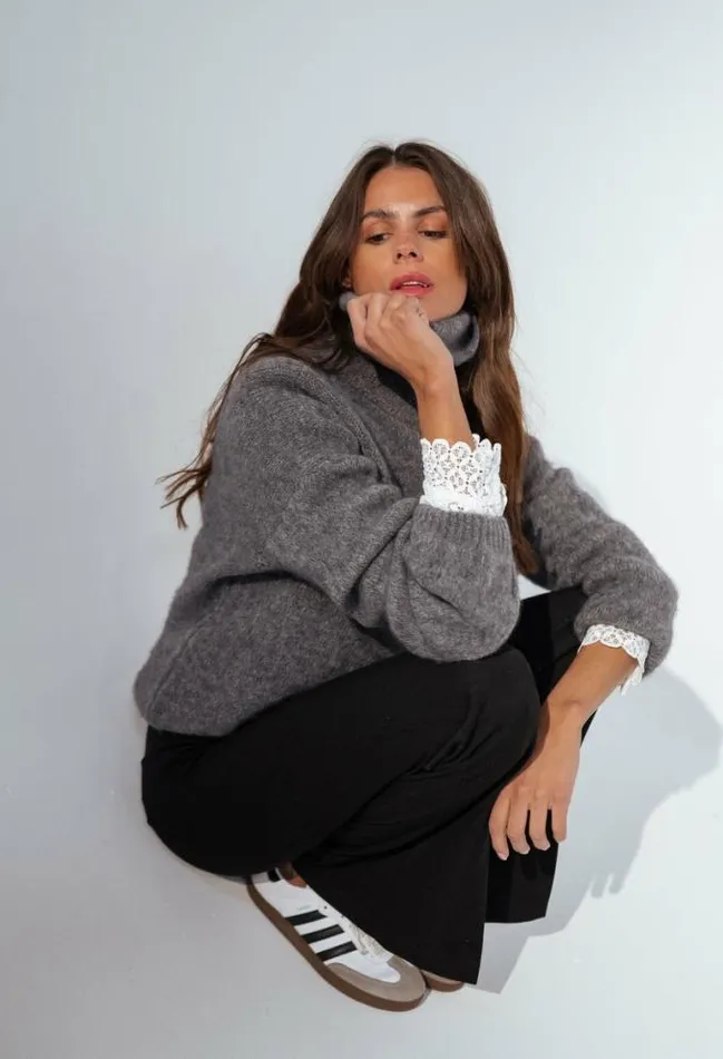 Easy Clothes Dark Grey Satou Sweater Women039s Clothing Sweaters
