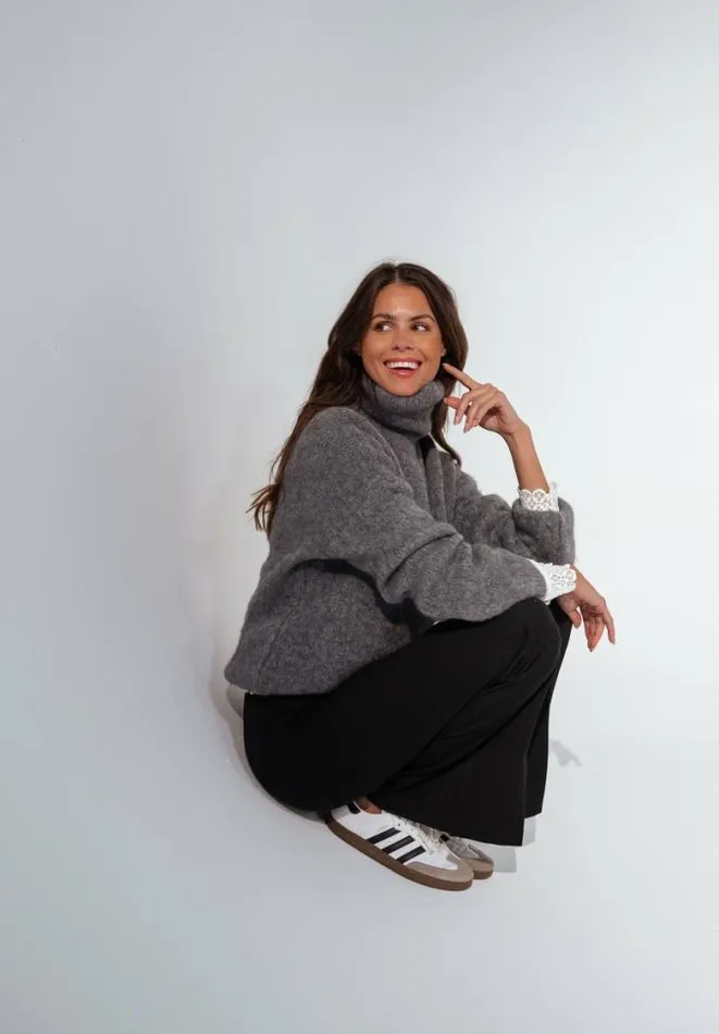 Easy Clothes Dark Grey Satou Sweater Women039s Clothing Sweaters