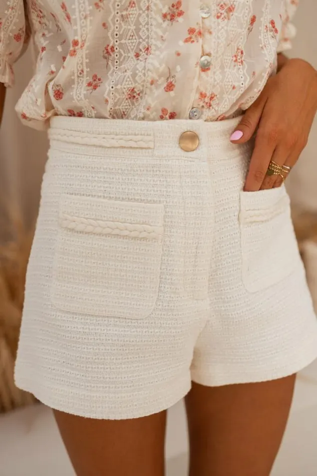 Easy Clothes Ecru Adrian Shorts Ecru Women039s Clothing Shorts