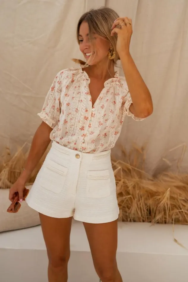 Easy Clothes Ecru Adrian Shorts Ecru Women039s Clothing Shorts