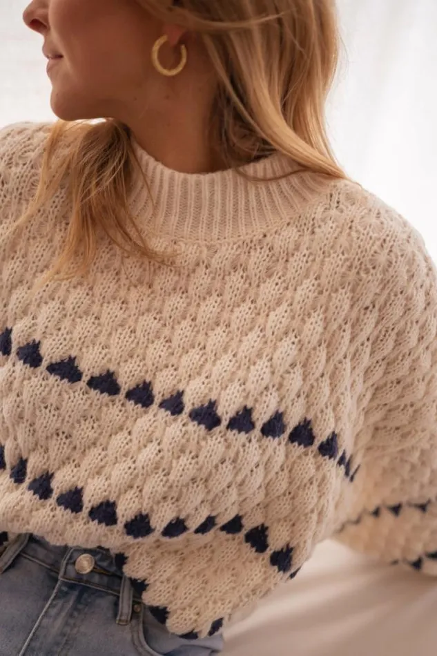 Easy Clothes Ecru And Blue Fanchon Sweater Women039s Clothing Sweaters Easy Clothes Ecru And Blue Fanchon Sweater Women039s Clothing Sweaters