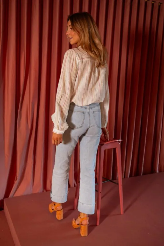 Easy Clothes Ecru And Pastel Striped Josie Shirt Women039s Clothing Shirts Easy Clothes Ecru And Pastel Striped Josie Shirt Women039s Clothing Shirts