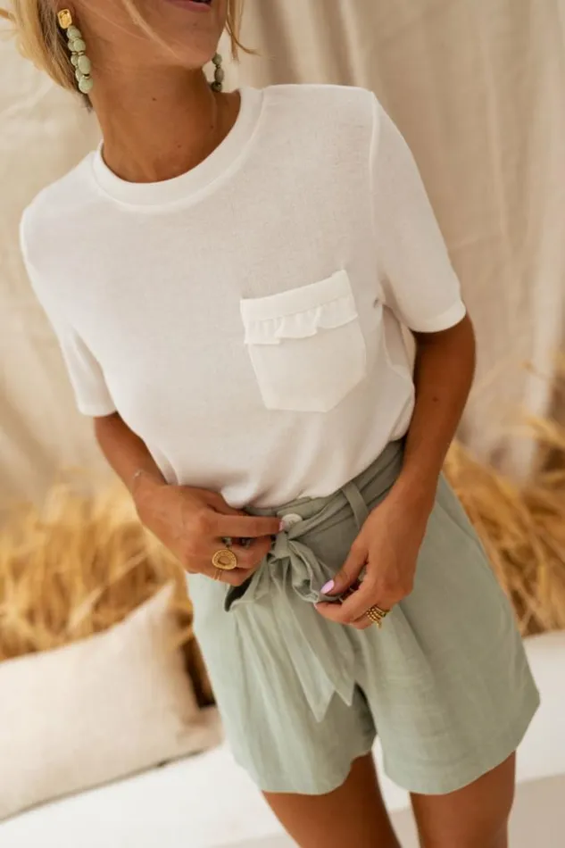 Easy Clothes Ecru Aviva TShirt Ecru Women039s Clothing Tshirts