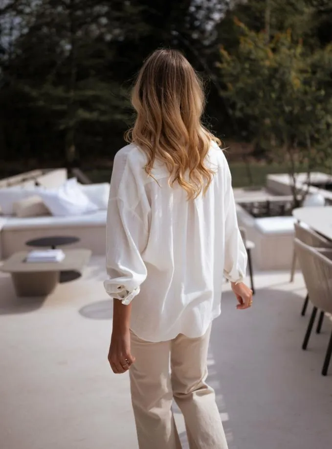 Easy Clothes Ecru Blanca Linen Shirt Ecru Women039s Clothing Shirts Easy Clothes Ecru Blanca Linen Shirt Ecru Women039s Clothing Shirts