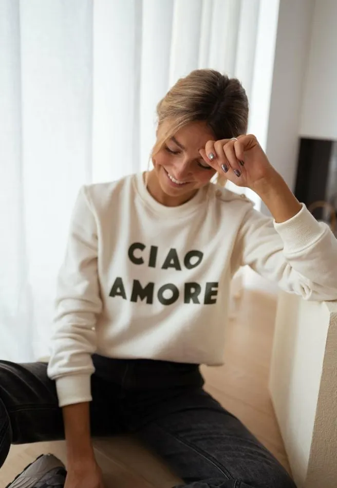 Easy Clothes Ecru Ciao Sweater Women039s Clothing Sweaters