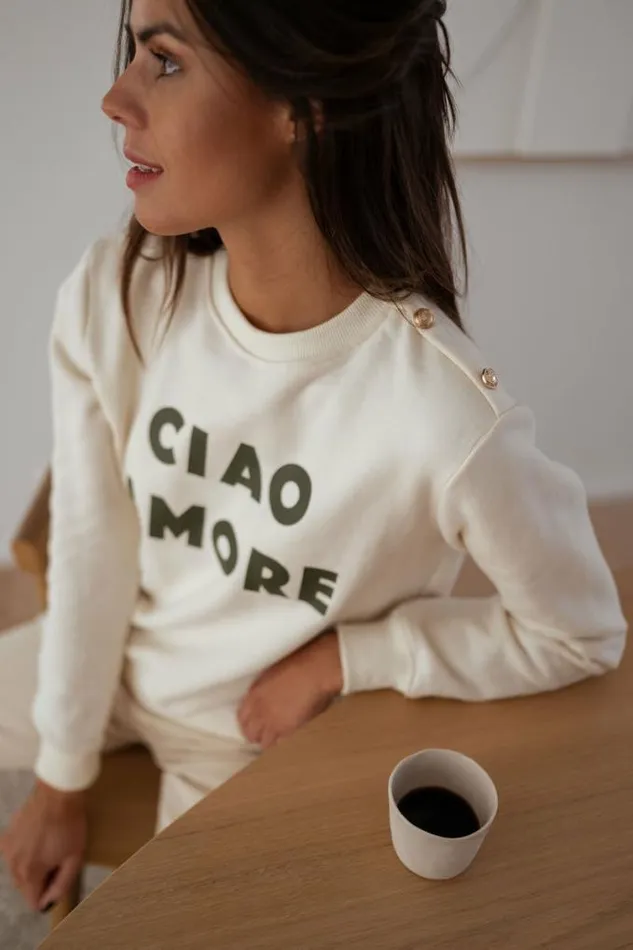 Easy Clothes Ecru Ciao Sweater Women039s Clothing Sweaters