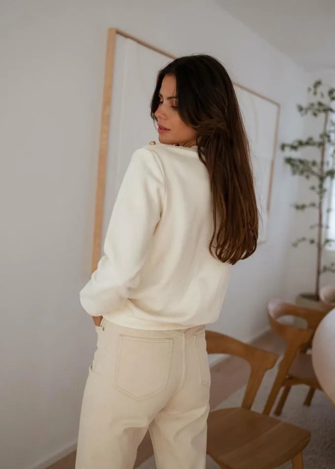 Easy Clothes Ecru Ciao Sweater Women039s Clothing Sweaters