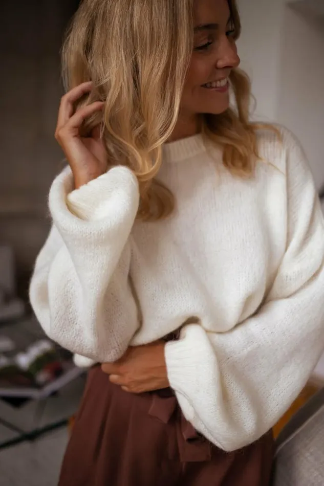 Easy Clothes Ecru Joela Sweater Ecru Women039s Clothing Sweaters