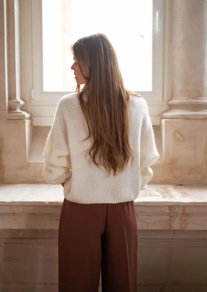 Easy Clothes Ecru Joela Sweater Ecru Women039s Clothing Sweaters Easy Clothes Ecru Joela Sweater Ecru Women039s Clothing Sweaters