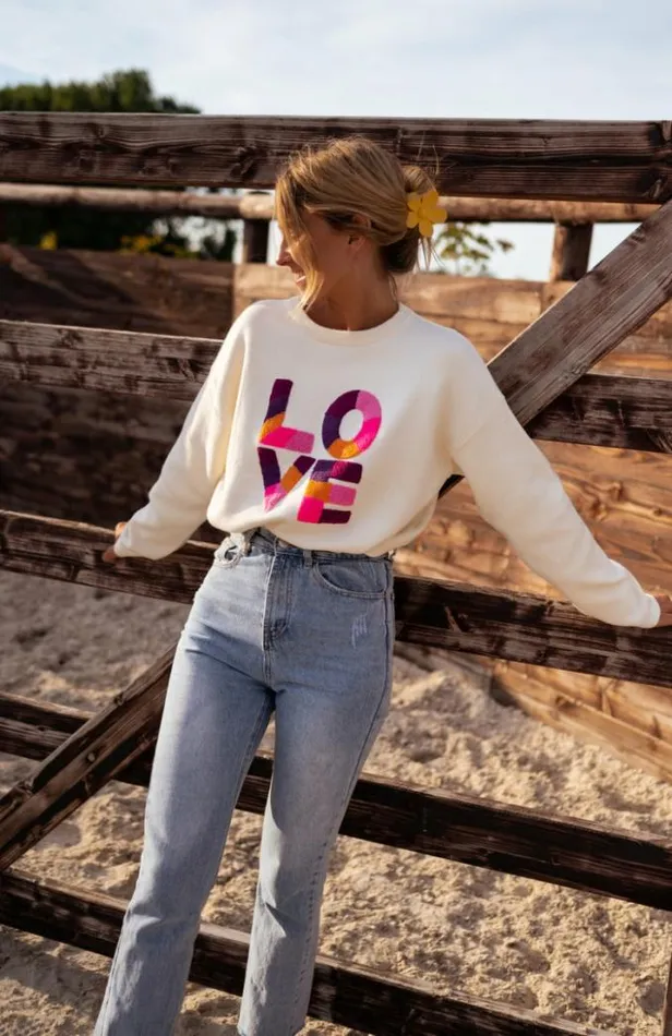 Easy Clothes Ecru Kelly Sweater Women039s Clothing Sweaters