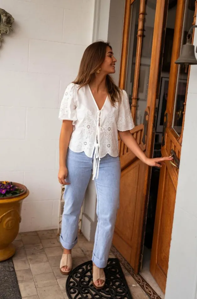 Easy Clothes Ecru Laure Blouse Women039s Clothing Blouses