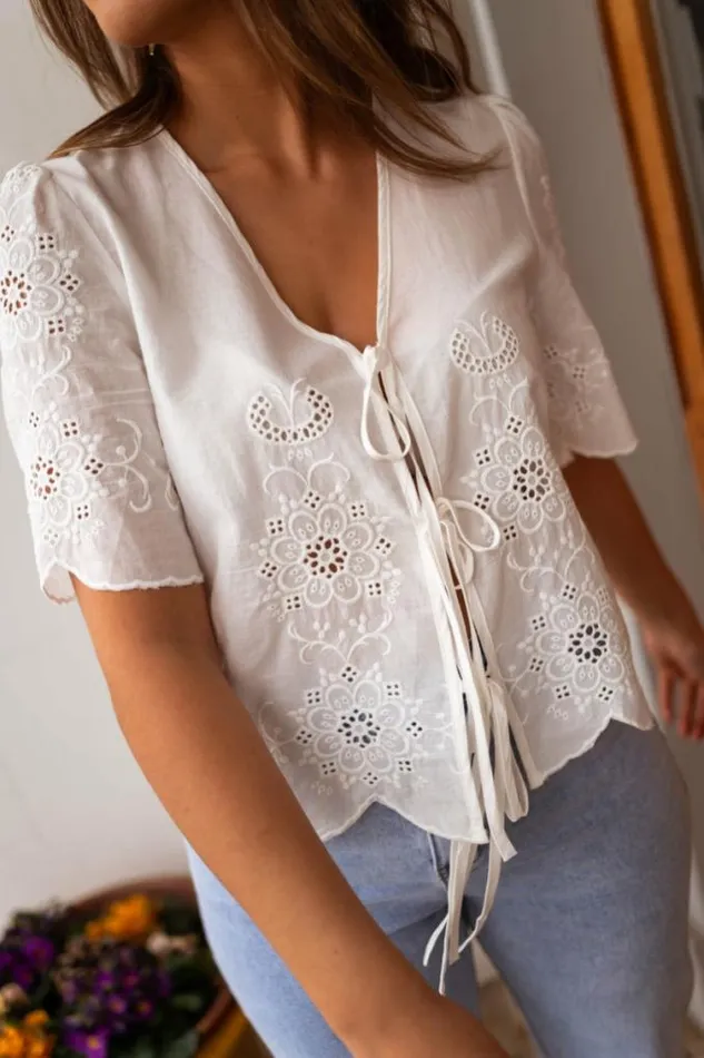 Easy Clothes Ecru Laure Blouse Women039s Clothing Blouses