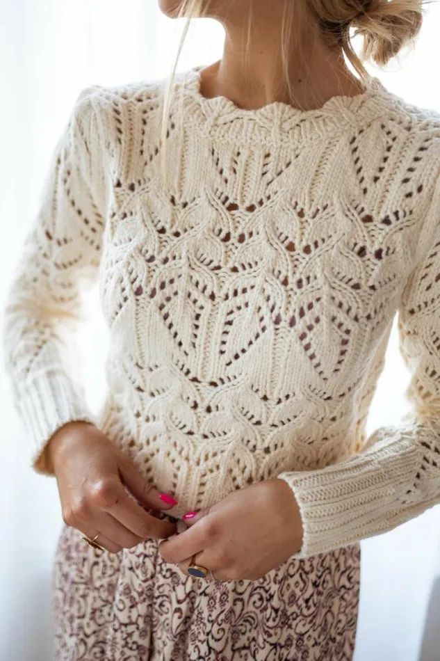 Easy Clothes Ecru Lenou Sweater Women039s Clothing Sweaters