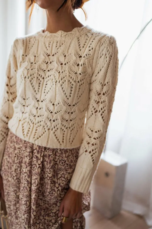 Easy Clothes Ecru Lenou Sweater Women039s Clothing Sweaters