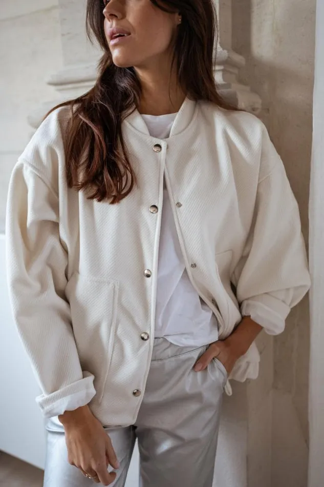Easy Clothes Ecru Mahe Bomber Jacket Women039s Clothing Jackets