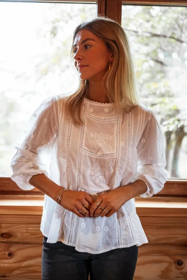 Easy Clothes Ecru Mathis Blouse Women039s Clothing Blouses