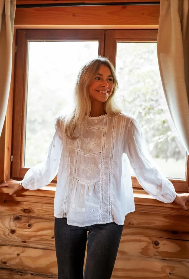Easy Clothes Ecru Mathis Blouse Women039s Clothing Blouses