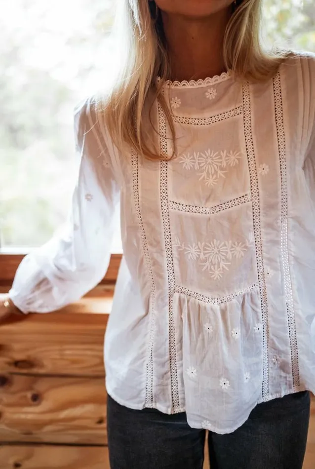 Easy Clothes Ecru Mathis Blouse Women039s Clothing Blouses