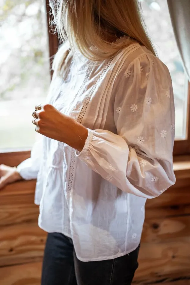 Easy Clothes Ecru Mathis Blouse Women039s Clothing Blouses
