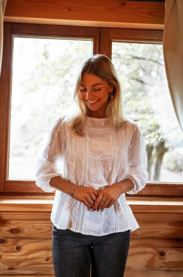 Easy Clothes Ecru Mathis Blouse Women039s Clothing Blouses