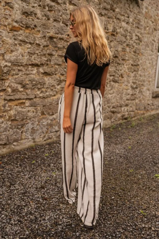 Easy Clothes Ecru Striped Maho Pants Women039s Clothing Pants and Jeans Easy Clothes Ecru Striped Maho Pants Women039s Clothing Pants and Jeans