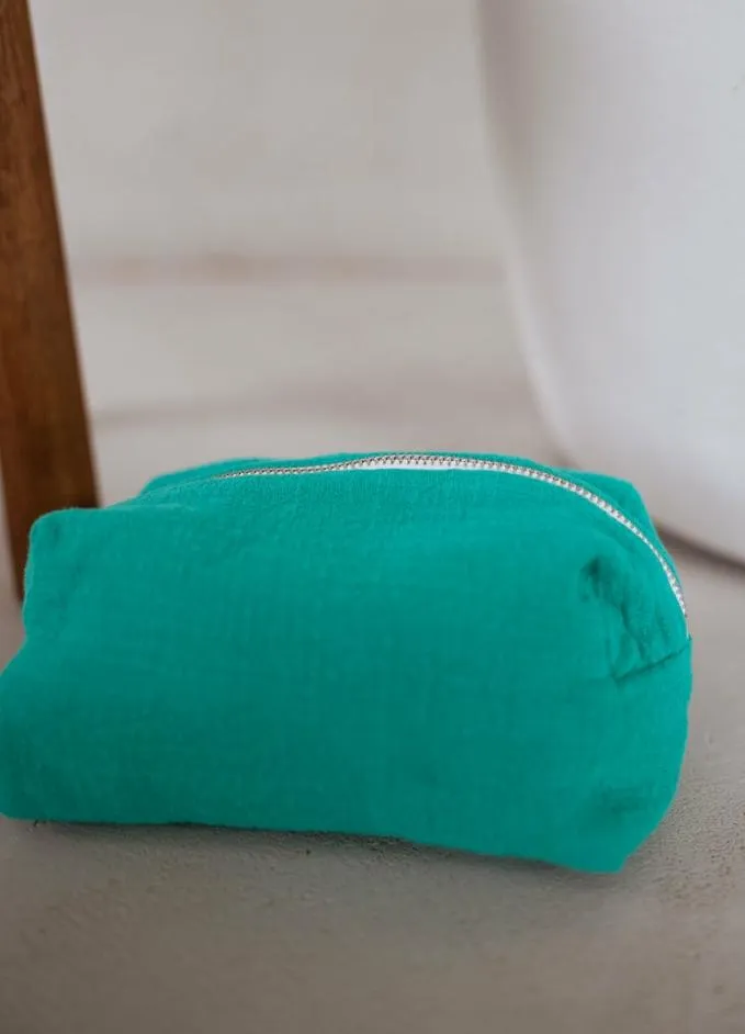 Easy Clothes Emerald Blue Easy Clothes Linen Pouch Jewelry and Accessories Handbags Easy Clothes Emerald Blue Easy Clothes Linen Pouch Jewelry and Accessories Handbags