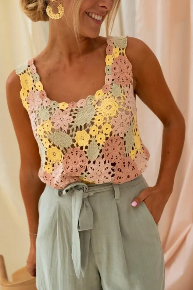 Easy Clothes Floryne Crochet Top Women039s Clothing Tops