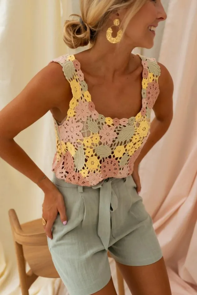 Easy Clothes Floryne Crochet Top Women039s Clothing Tops