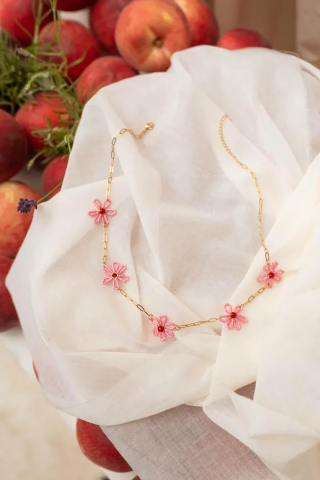 Easy Clothes Golden And Pink Pynka Necklace Jewelry and Accessories Necklaces Easy Clothes Golden And Pink Pynka Necklace Jewelry and Accessories Necklaces