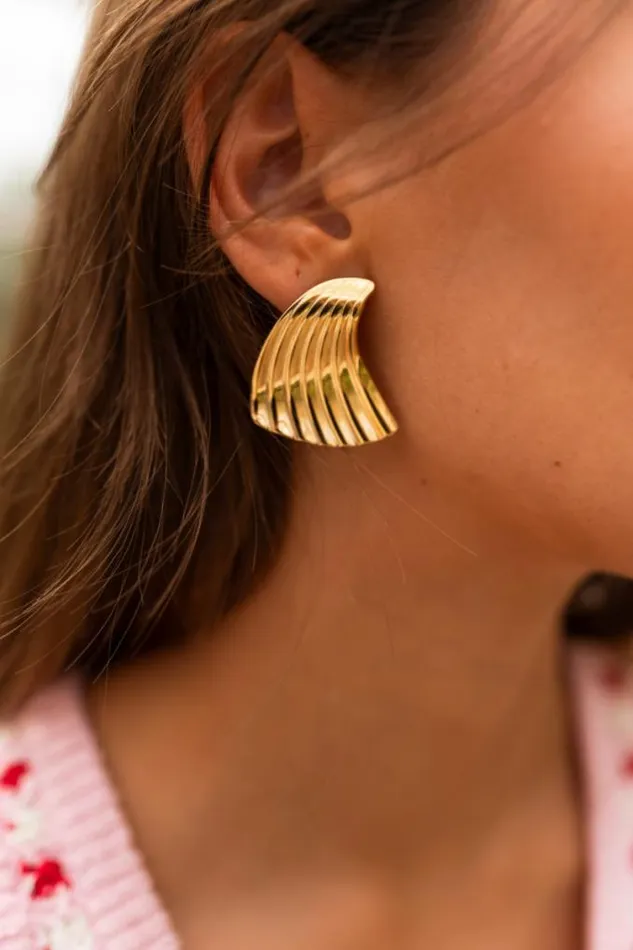 Easy Clothes Golden Ayron Earrings Jewelry and Accessories Earrings